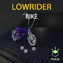 lowrider bicicleta jinete escala modelo 124 coche vehiculo cable rueda impalaminiatura rc 3d print model - Mito3D
