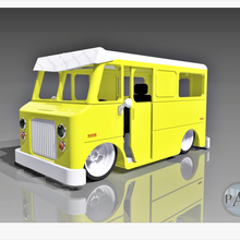 lowrider metà anni sessanta passo furgone scala 1 20 pressofuso camion Vintage vecchio chevy diorama personalizzato Stampa multi parti facile retrò kit chevrolet 3d print model - Mito3D