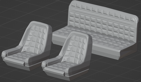 Lowrider Sitze heiße Reifen 3d Drucken Nachtrag Benutzerdefiniert Modell Tuning 1 64 Streichholzschachtel 3d print model - Mito3D