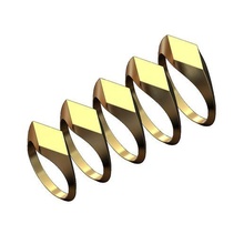 Pastille geformt Signet Ring Größen 5to9 3d drucken Modell Schmuck Diamant dreieckig gravierbar druckbar Gold Silber Initialen 3d print model - Mito3D