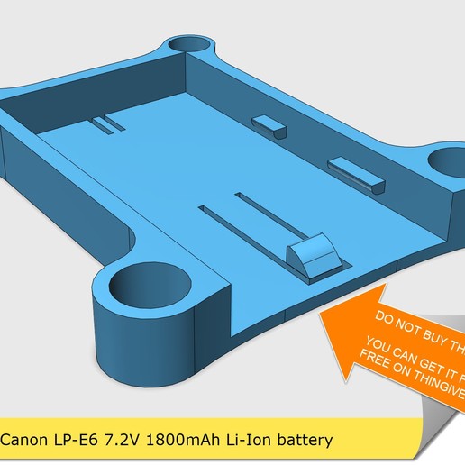 lp-e6 batteria piatto strumento l'elettronica 3D print model - Mito3D