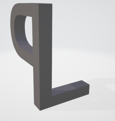 lp art combination letters 90 rotation art 3d suit 3d print model - Mito3D