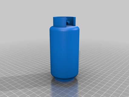 lpg tank uzun boylu şişe silindir gaz propan 3d baskı 3d print model - Mito3D