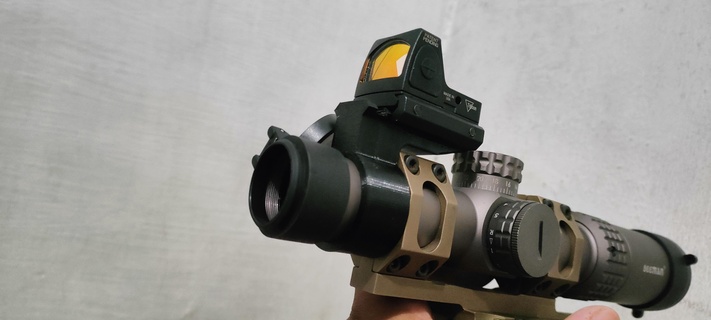 lpvo rmr riser mount airsoft aimpoint red dot sight micro 3d print model - Mito3D