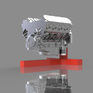 ls3 motor estante soporte artilugio batir sobrealimentador 1 10 escala 3d impresión resina 3d print model - Mito3D