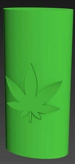 ls 420 manica accendino fuoco Astuccio guaina copertina marijuana erba foglia 3d print model - Mito3D