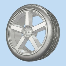 ltz wheels rims chevy gmc truck scale model 1/25 1/24 1/18 1/10 3d print model - Mito3D