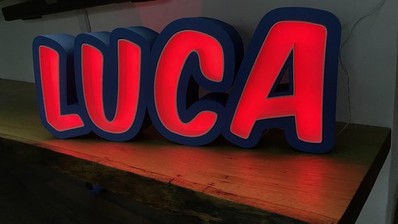 luca lamp letters 3d print model - Mito3D