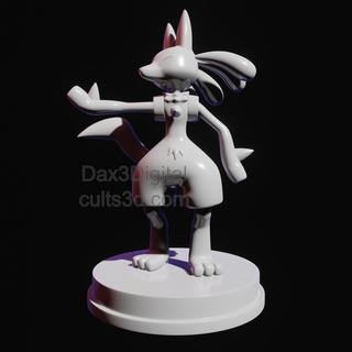 lucario figura Pokémon escarlate tolet lucário jogos pokebola colecionável plataforma anime Series cinza 3d print model - Mito3D
