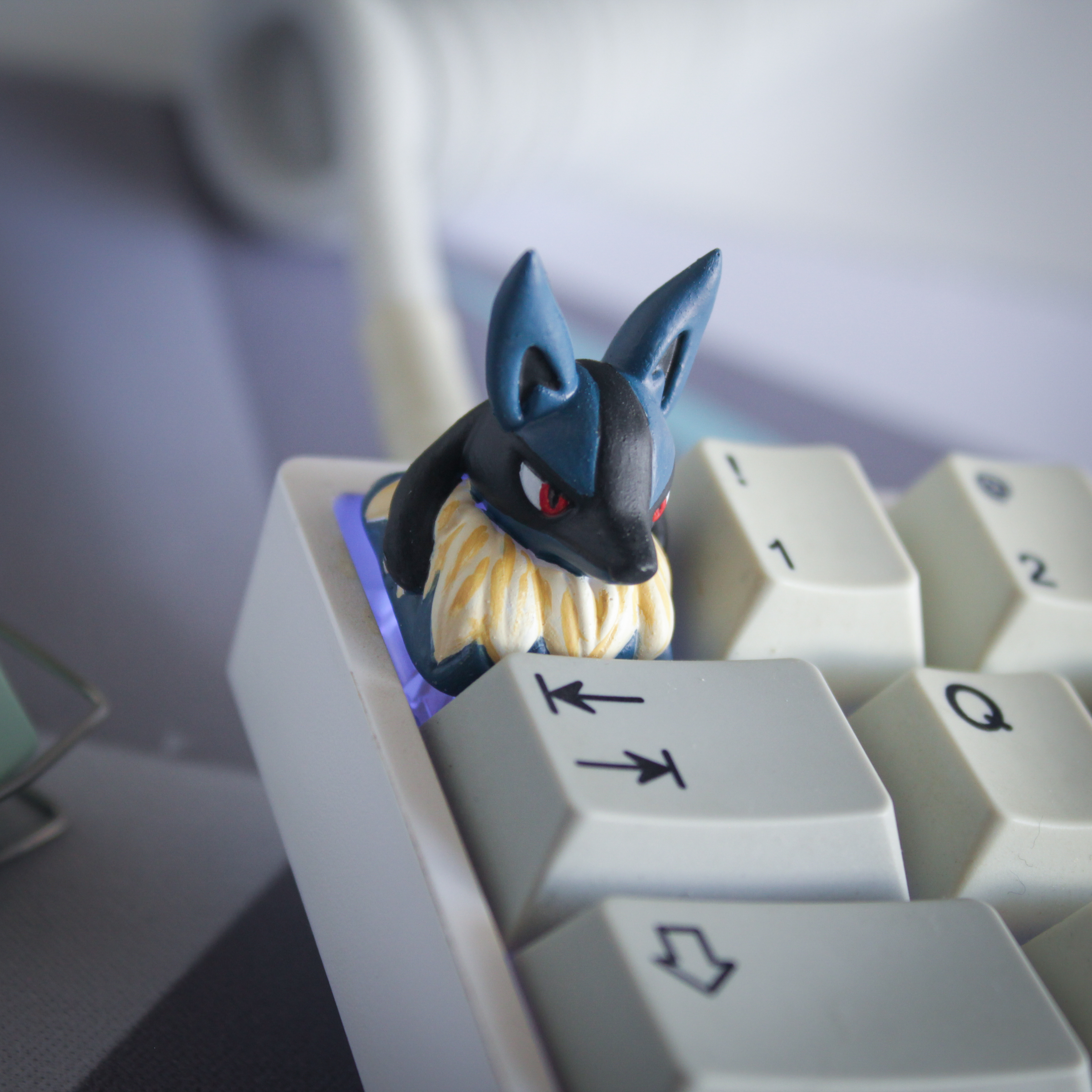 lucario keycap gioco lucarius Pokemon tastiera mx 3D print model - Mito3D