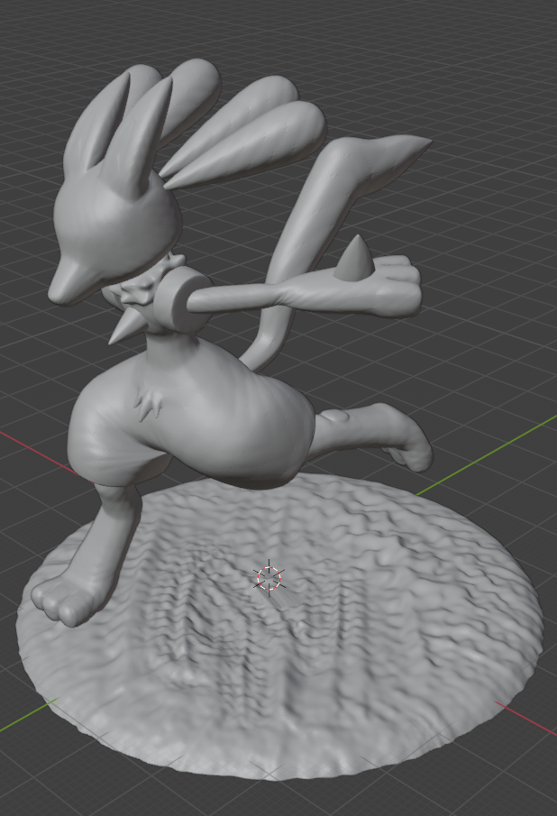 lucario pose carrera ninja game pokemon correr aura figura accion ash 3D print model - Mito3D