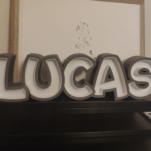 Lucas Led panel isim 3D print model - Mito3D