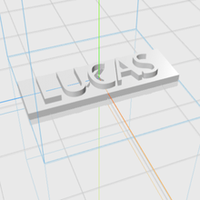 lucas letters name male 3d gift 3d print model - Mito3D