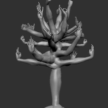 luchon75 arbol árbol manos gestos gesto 3d print model - Mito3D