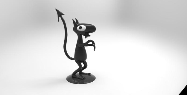 luci compañero aventuras animado personaje desencanto demonio diablo fandom serie negro Satán 3d print model - Mito3D