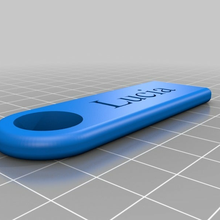 lucia plano chave anel moda personalizado acessórios 3d print model - Mito3D