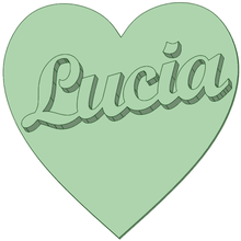 lucia heart 50mm cookie cutter 3d print model - Mito3D