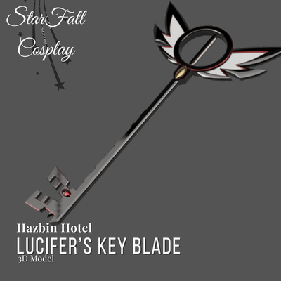 lucifer morningstar's keyblade 3d model hazbin hotel cosplay morningstar key blade 3d print model - Mito3D