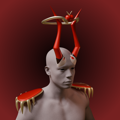 lucifer morningstar horns crown hazbin hotel cosplay fallen angel magne demon 3d print model - Mito3D