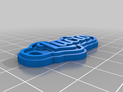 lucio customized keychains 3d print model - Mito3D