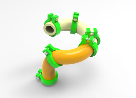 lucky bamboo curve maker pipe 3d print model - Mito3D