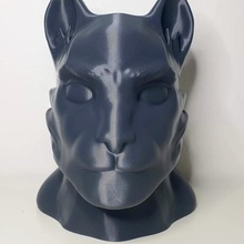 la chance de chat noir art caractère féline le buste 3d print model - Mito3D