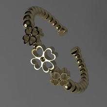 fortunati i chiodi di garofano gioielli anycubic3d braccialetto gioiello donna 3d incredibile amazingdesign bella regalo oro d'oro matrimonio argento moda 3d print model - Mito3D
