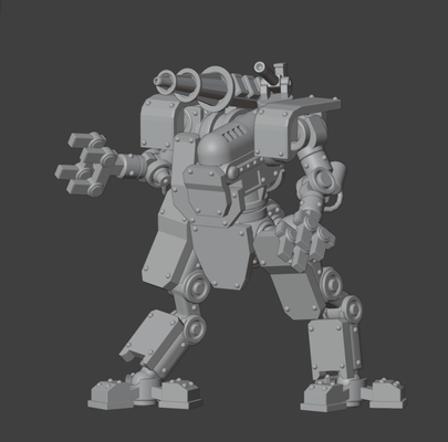 fortunato haniwa pesante gioco mech wh40k wh30k mecha admech robot artiglieria supporto automi 3d print model - Mito3D