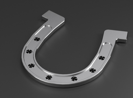 lucky horseshoe Home 3d printing cadenas horseshoe partsolution decor decoration deco home  3d print model - Mito3D