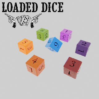 lucky loaded dice set die d6 table top game rpg roleplay free dicexcults dungeons dragons board cheat hollow tabletop 3d print model - Mito3D