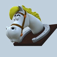 lucky luke caballo joly puente art animal el busto figura la estatuilla escultura juguete 3d print model - Mito3D