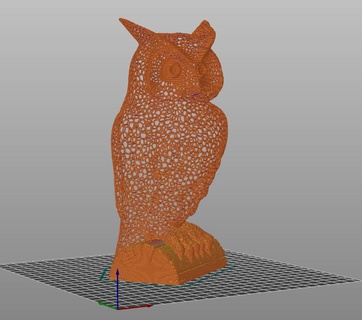 lucky owl voronoi style greeting lamp possibility Home greetings wishes ornament 3d print model - Mito3D