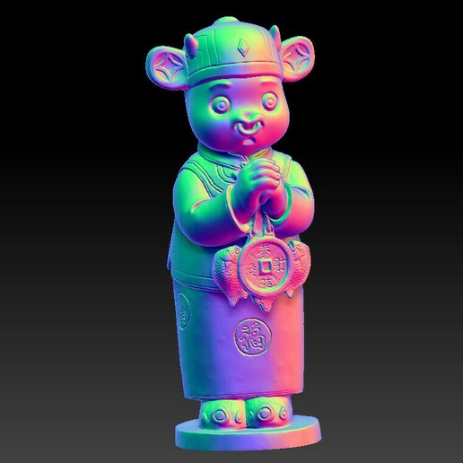 suerte ox año Felicidades fortuna decoration12 China 3D print model - Mito3D