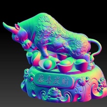 şanslı ox yıl Tebrikler servet dekorasyon 2 Çin 3d print model - Mito3D