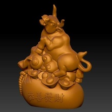 chanceux ox an félicitations fortune décoration 3 Chine 3d print model - Mito3D
