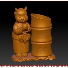 lucky ox year - congratulations fortune pen holder 3 china 3d print model - Mito3D