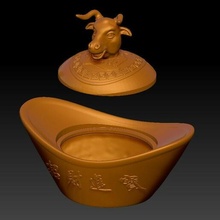 lucky ox year candy jar 2 china new 3d print model - Mito3D