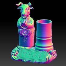 lucky ox year pen holder 2 china new 3d print model - Mito3D