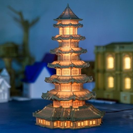 sorte pagode inteligente voz luz edição 3D print model - Mito3D