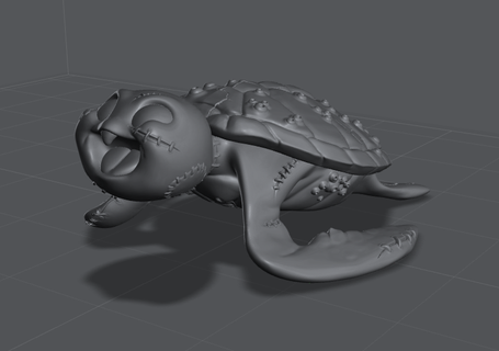 lucky unlucky sea turtle 3d print model - Mito3D