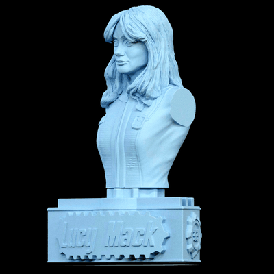 lucy mack bust fallout ella purnell art ghoul walter goggins 3d print armor series wilderness woman she netflix tv interplay productions role-playing sculpture collection vault 33 3d print model - Mito3D