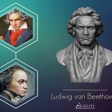 Ludwig van Beethoven portrait sculpture 3d impression modèle art statue homme buste sculptures allemand compositeur pianiste 3d print model - Mito3D