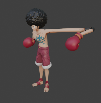 luffy afro boxe game one piece akuma no mi game figure nami 3d print model - Mito3D