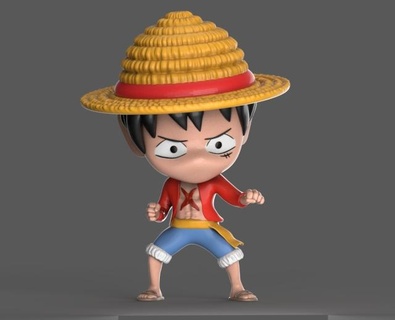 ruffy Chibi Zuhause Haus Dekoration Spielzeuge Zahl Person Büro Schreibtisch Zeichnung Charakter Statue Anime Stück Stil Kampf 3d print model - Mito3D