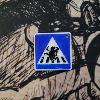 Rufy Ingranaggio 5 attraversamento cartello portachiavi pezzo chiave catena squillare anime Wano strada sole Dio nika 3d print model - Mito3D