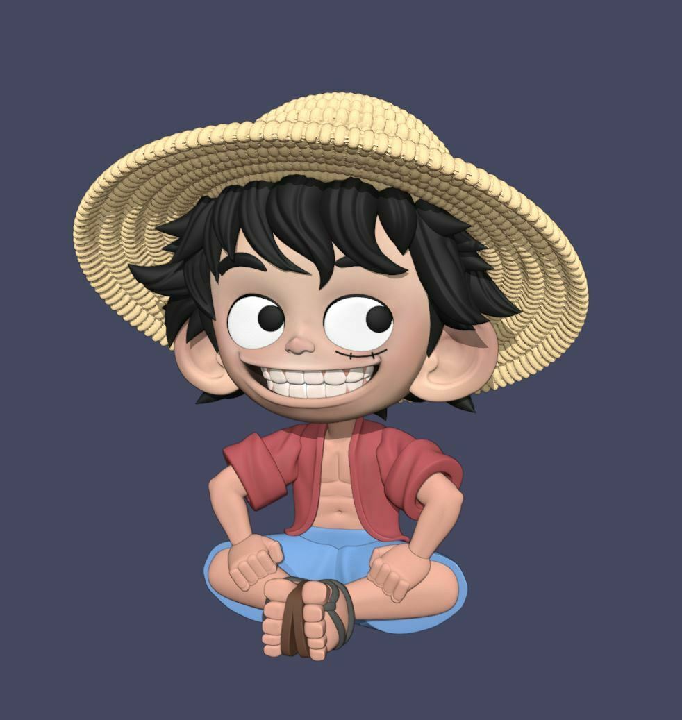 Rufy pezzo anime sombrero paglia 3D print model - Mito3D