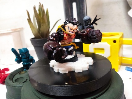 luffy trozo gear4 articulado figura pieza juguete miniatura anime Rey pirata shounen figurilla 3d print model - Mito3D