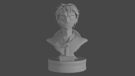 luffy wano bust one piece collectable hd anime head 3d print model - Mito3D