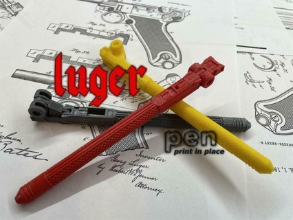 luger pen print place bolt action fidget toy gadget gun military p08 parabellum ww1 ww2 3d print model - Mito3D