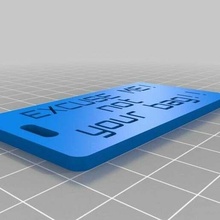 luggage label customized organization 3d print model - Mito3D